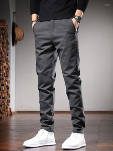 Pantaloni da uomo Autunno Casual Abito da uomo Moda Pantaloni dritti slim fit grigi stile coreano