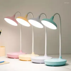 Lâmpadas de mesa 2023 LED dobrável 3 modos lâmpada de leitura regulável toque USB escritório luz olho-proteger estudo casa cama lado noite