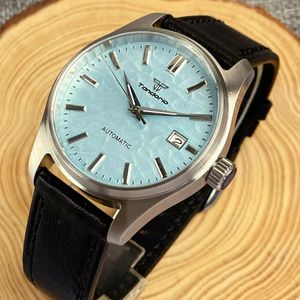 Armbandsur Tandorio Automatic 20Atm Diver Watch for Men Auto Date NH35A 200M Water Motstant 39mm Sapphire Crystal Scruw-in Crown
