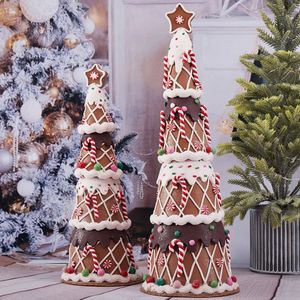 Decorações de Natal Árvore de Doces Decoração Presente Macio Argila Conto de Fadas Fantasia Enfeites de Mesa Xmas Mini 231023