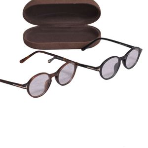 Tom-Ford designer solglasögon toppkvalitet mode lyxig original liten rund ram skådespel ram tf5409 platta optisk skådespel ram platt glasögon