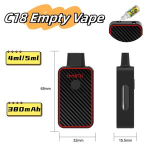 Imini hybrydowe sativa jednorazowe długopisy Vape Puste 4 ml 5 ml strąki 380 ml bateria do gęstego oleju e papierosy Zestawy rozruchowe USB Zestaw rozruchowy