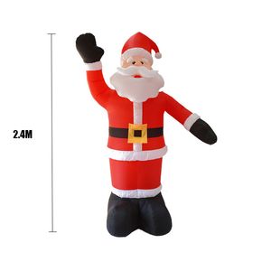 Inflatable Christmas decorations courtyard layout 2.4M Santa Claus mold