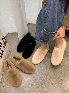 Elbise Ayak Toe Woman Flats Yumuşak Loafers Kürk Kürtü Kırtanma Kadın Sabahları Konforlu Kış Dantel Yukarı Roma Kauçuk Temel Katı 231024