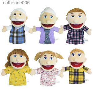 Other Toys Family Soft Stuffed Toy Doll Dad Mum Brother Sister Cospaly Plush Doll Educational Baby Toys Kawaii Hand Finger PuppetL231024