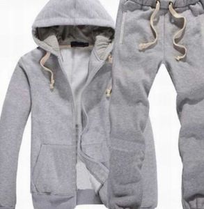 Nya män Polo Tracksuit Winter Hood Jacket+Pants Sweatshirts 2 Piece Set Hoodies Sporting Sport Coat Sportwear89