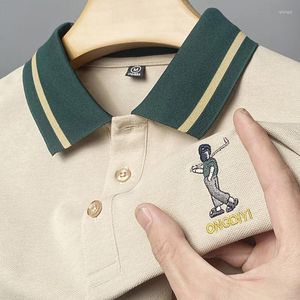 Poloshirts für Herren, Poloshirt mit Stickerei, Markendesign, einfarbig, kurzärmelig, lässig, täglich, für Teenager