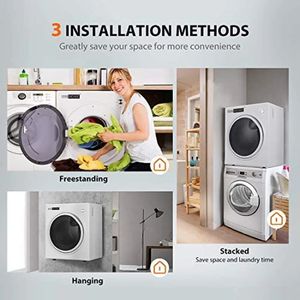 1500W Electric Compact Portable Clothes Laundry Dryer Machine for Apartment 3.5 cu.ft 13lbs
