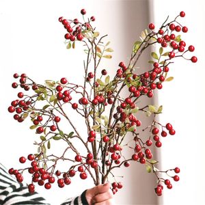 Juldekorationer 70/75/84 cm Fall Artificial Berry Stems Fake Berries Autumn Thanksgiving för Home Room Festival inomhus juldekoration 231023