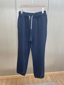 Calças femininas Mulheres cintura alta cordão pequeno pé início outono 2023 senhoras cor sólida algodão misturado sweatpants