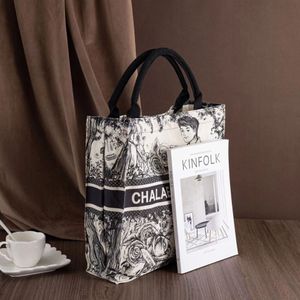 designer bag Canvas bag Shopping bag A large capacity bag for both men and women for all seasons