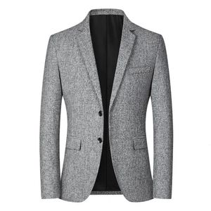 Mens Suits Blazers Men Blazer Solid Color Single Breasted Autumn Winter Two Buttons Pockets Suit Poat For Wedding 231023