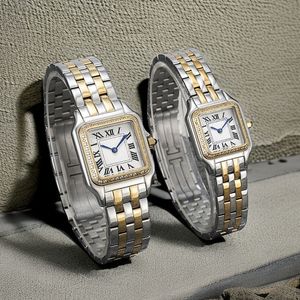 Kadın Tasarımcı İzler Yüksek kaliteli kadınlar izle kuvars hareketi Sapphire Sports Montre Luxe Ladies Tank Aa Square Watch 316L Paslanmaz Stee Strap 23mm ve 27mm