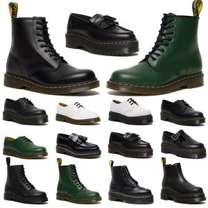 Najwyższej jakości designerskie buty damskie kostki botki najlepsze patent skórzane czarne martin pół buty doca Martens Cowboy Booties Kolanowe buty śnieżne buty zimowe 36-45