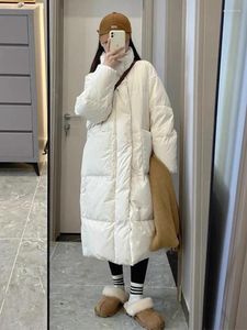 Women's Trench Coats Winter Down Jacket Women Overcoat Ladies Thick Cotton Padded Coat Femal Autumn Hooded Casual Loose Puffer Long Parkas