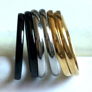 Bütün 30 adet Mirro Band 2mm Mix Paslanmaz çelik alyans konforuna uygun kaliteli erkekler kadınlar parmak yüzüğü bütün mücevherler232f