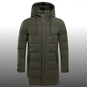 Casaco quente de inverno masculino, jaqueta longa de algodão grande, parka, puffer, casacos streetweare masculino