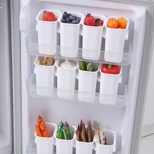 Kök förvaring frukt grönsaker matlåda kylskåp klassificering arrangör rack hyllhållare kylskåp special för sidodörren