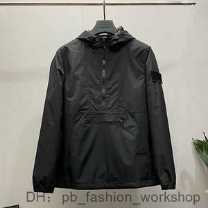 Men's Jacket Stones Island Outerwear Badges Zipper Shirt Style Autumn Top Oxford Breathable Highstreet Clothing Clothe 16 5NY1