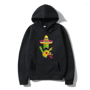 Men's Hoodies Men SweatSweatshir Mariachi Sweatshir Mexican Guitar Sombrero Mustache Gif Cool Printed Outerwear Hoody Hoodys