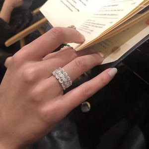 Wedding Rings Luxury Unique Design Eternal Ring Full Inlay Small Zircon High Quality Women Party Engagement Valentine's Day