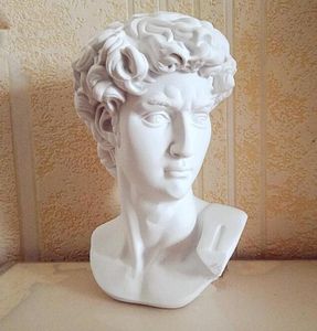 David Head Portraits Bust Mini Gypsum Statue Michelangelo Buonarroti Home Decoration Resin ArtCraft Sketch Practice4724018