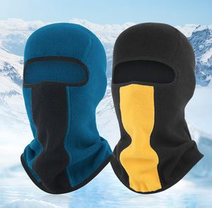 Beanie/Skull Caps Winter Ski Mask Contrast Color Thermal Outdoor Windproof Balaclava Ski Mask Face Neck Cover Hat Cap One Piece Male Female