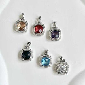 DY Necklace Designer Classic jewelry Fashion Charm Jewelry Women AAA Popular Twisted Wire Zircon Multi Color Pendant Necklace Christmas gifts jewelry accessories