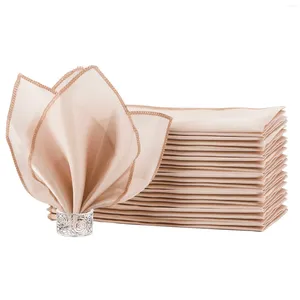 Table Napkin 10pcs/lot Birthday Napkins Home Decor Diner Wedding Party Handkerchief Champagne 43 43cm Banquet Cloth