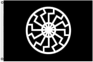 Black Sun Flag 3x5ft 150x90cm Polyester Printing Fan inomhus utomhusflagga med mässing Grommets 1975411