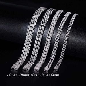 UGB Hip Hop Men GRA Certified 925 Sterling Silver Iced Out Miami VVS Moissanite Diamond Cuban Link Chain Necklace