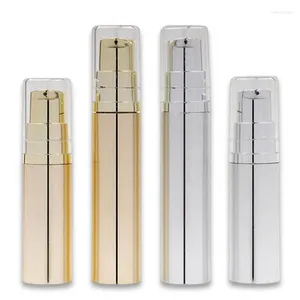 Storage Bottles 10/20/30Pcs 5/10ml Vacuum Pump Bottle Refillable Empty Silver Gold Airless Lotion Container Portable Cosmetic For Travel