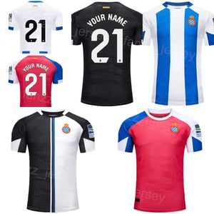 23-24 Club Team Soccer RCD Espanyol 21 Nicolas Melamed Jersey 11 Pere Milla 6 Leandro Cabrera 22 Martin Braithwaite 20 Edu Exposito 7 Javier Puado Football Shirt Kits Kits