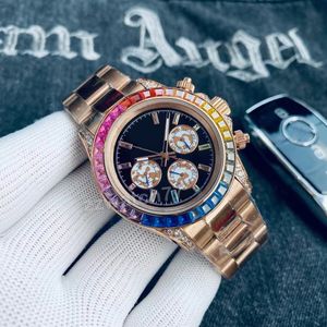 Luksusowy projektant Mens Diamond Watch Automatyczny ruch mechaniczny zegarek Fashion Business Mens Noble Watch można dodać za pomocą wodoodpornego szafirowego szkła