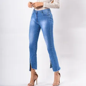 Damen Jeans Skinny Stretch Push Up Kleidung Blau Hohe Taille Lose Größe Denim Hosen Frühling 2023 Distressed Hosen Sale Artikel