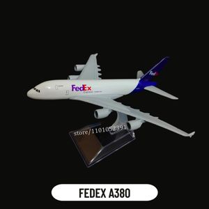 Uçak Modle 1 400 Metal Uçak Modeli Çoğaltma FedEx A380 Uçak Ölçeği Minyatür Sanat Dekorasyonu Diecast Havacılık Koleksiyon Oyuncak Hediye 231024