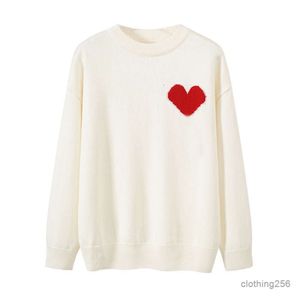 Designer sweater love heart A woman lover cardigan knit v round neck high collar womens fashion letter white black long sleeve clothing pullover02