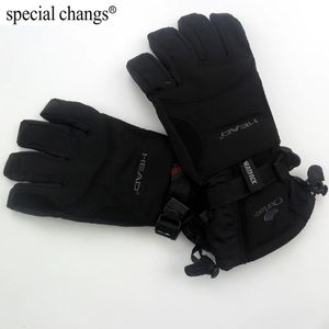 Лыжные перчатки Профессиональные всепогодные водонепроницаемые термолыжные перчатки для мужчин Мотоциклетные зимние виды спорта на открытом воздухе 231024