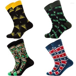 Women Socks Cotton Halloween Skull Dollar Stripe Star Fashion Trend Versatile Sports Style Series in Tube for Men T212