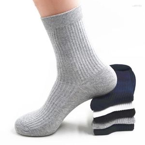 Мужские носки, 5 пар/лот, мужские хлопковые деловые однотонные носки для официальной работы, короткие кальцетины для мужчин, теплые термобелье