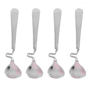 Spoons 4 Pcs Stainless Steel Honey Mixing Premium Coffee Cold Drink Long Handle Grade Tea