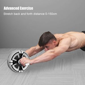 Sit Up Benches Abdominal Rebound Core Strength Trainer Anti-Slip Gym Roller Detachable Roller Wheel for Home and Gym Fitness Equipment 231025