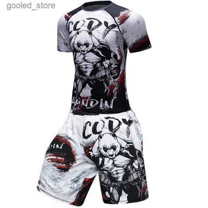 Tute da uomo Abbigliamento sportivo da uomo Abbigliamento da corsa da uomo Set di abbigliamento sportivo da uomo Corda Fitness hombre set Abbigliamento da corsa da uomo Abbigliamento da corsa da uomo Q231025