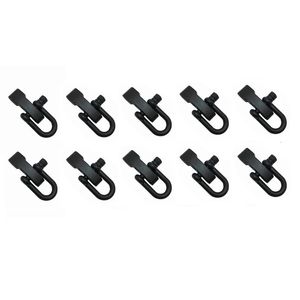 Grampos de montanhismo 10 Pcs Metal Ajustável U Forma Âncora Manilha Guarda-chuva de Emergência Corda Fivela Sobrevivência Paracord Pulseira 094C 231024