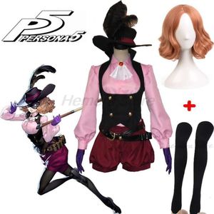 Motyw anime persona okumura cosplay kostium pełny zestaw z skarpetami kapeluszowymi dorośli p noir haru okumuracostumes strój na zamówienie