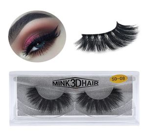 3D Mink Eyelashes Eye makeup Mink False lashes Soft Natural Thick Fake Eyelashes 3D Eye Lashes Extension Beauty Tools 20 styles DH7795876