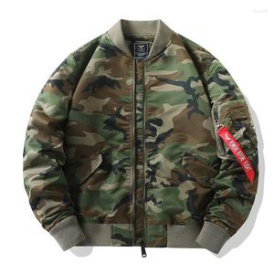 Tute da uomo Elmsk 2023 Primavera e autunno American Casual Camouflage Flying Jacket Allentato Comodo Baseball Moda Versat