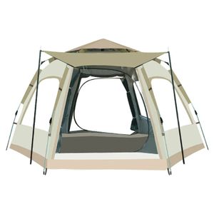 Zelte und Unterkünfte 5–8 Outdoor-Klappzelt, sofortiges Pop-Up-Zelt, tragbar, automatisch, wasserdicht, Campingzelt mit Baldachin für Wanderpicknick 231024