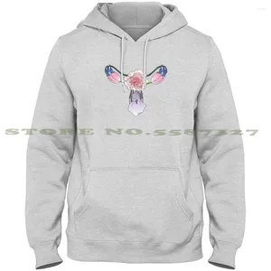 Men's Hoodies Flower Uterus ( Colored ) Long Sleeve Hoodie Sweatshirt Vagina Feminism Girl Power Lavender Cala Peony Blue