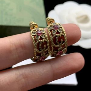 Designer Earrings Red Flower Thread Diamond earrings G Jewelry